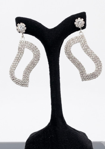 گوشواره مجلسی نگین دار طرح جواهر