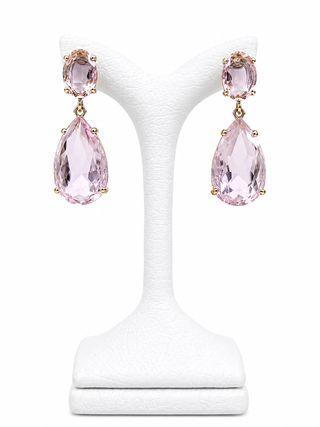 گوشواره آویزی جواهری طرح اشکی